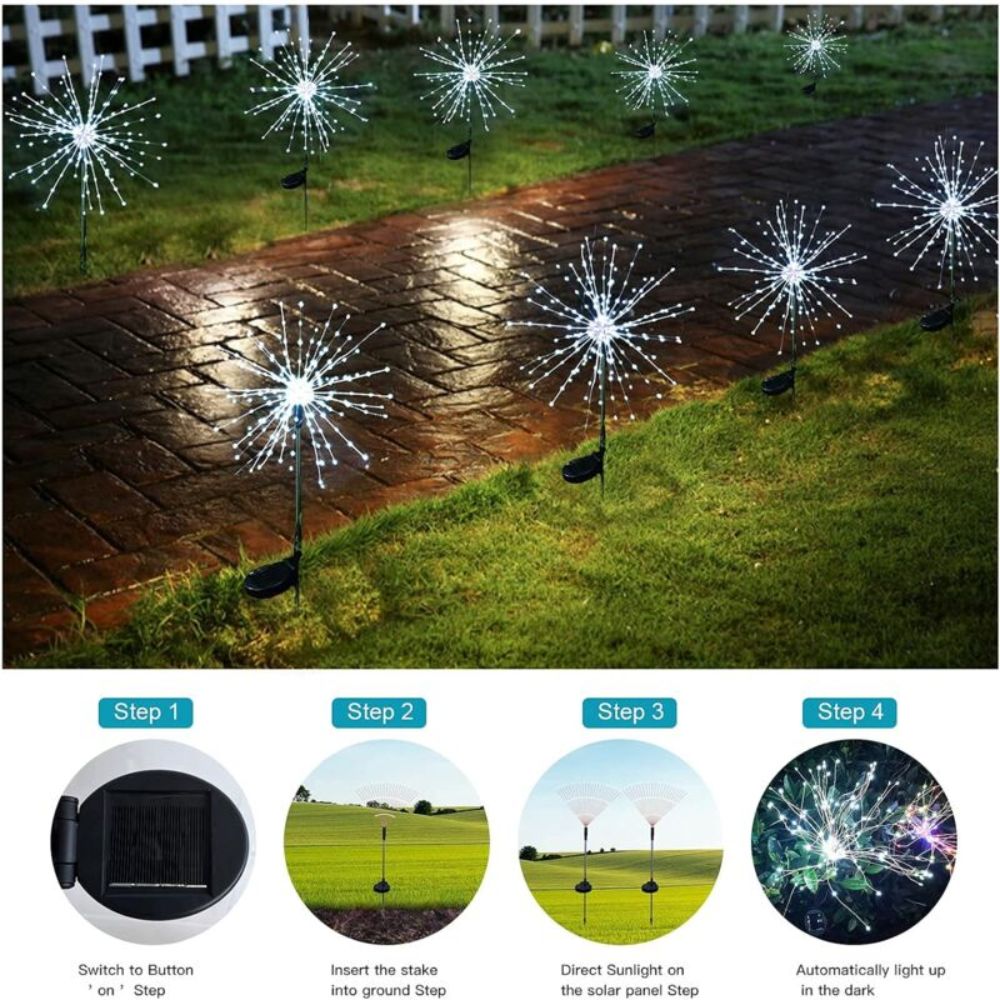 Ηλιακά Φωτάκια Κήπου Firework 150 LED – Εφέ Πυροτεχνημάτων | Σετ 2 Τεμ, Αδιάβροχα, Ηλιακή Ενέργεια Ηλιακά Φωτάκια Κήπου Firework 150 LED – Εφέ Πυροτεχνημάτων Σετ 2 Τεμ, Αδιάβροχα, Ηλιακή Ενέργεια