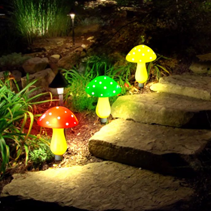 Ηλιακά Led Αδιάβροχα Φωτιστικά Κήπου σε Σχήμα Μανιταριού 6 τμχ Ηλιακά Led Αδιάβροχα Φωτιστικά Κήπου σε Σχήμα Μανιταριού 6 τμχ