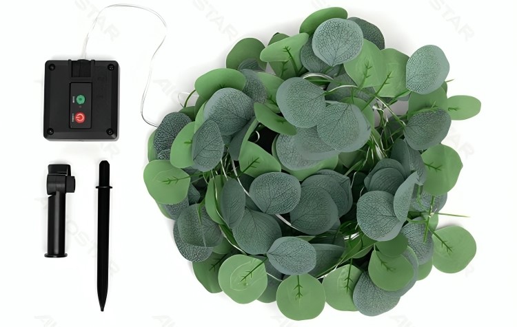 Ηλιακά LED Φώτα Κουρτίνα 3x1m με Φύλλα Ευκαλύπτου – Ζεστός Λευκός Φωτισμός 2700K - Aigostar Ηλιακά LED Φώτα Κουρτίνα 3x1m με Φύλλα Ευκαλύπτου – Ζεστός Λευκός Φωτισμός 2700K - Aigostar