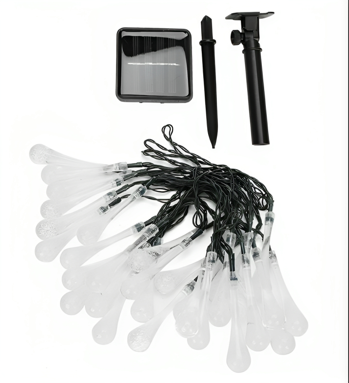 Ηλιακά Χριστουγεννιάτικα Λαμπάκια Σταλακτίτες - 20 LED RGB - 3x2m Ηλιακά Χριστουγεννιάτικα Λαμπάκια Σταλακτίτες - 20 LED RGB - 3x2m