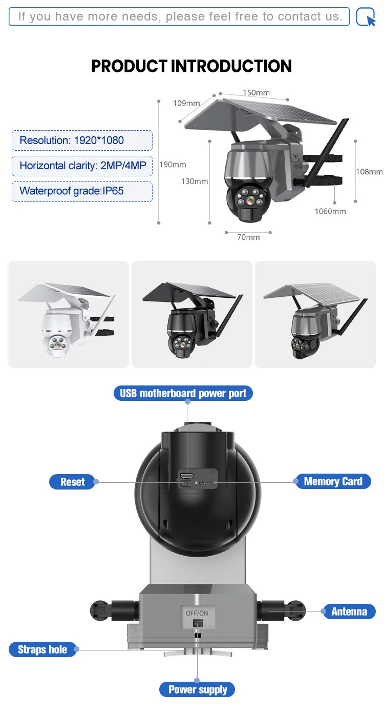 Ηλιακή Αδιάβροχη Κάμερα SIM 4G 4MP Εξωτερικού Χώρου με Αισθητήρα Κίνησης, Νυχτερινή Όραση και Ενδοεπικοινωνία ANDOWL Ηλιακή Αδιάβροχη Κάμερα SIM 4G 4MP Εξωτερικού Χώρου με Αισθητήρα Κίνησης, Νυχτερινή Όραση και Ενδοεπικοινωνία ANDOWL