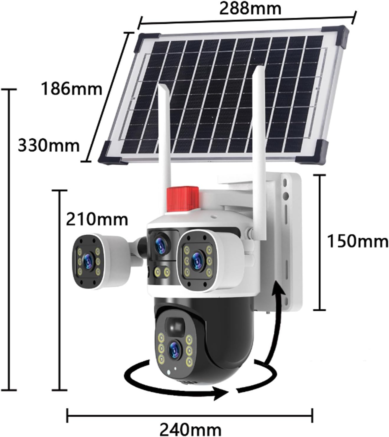Ηλιακή Ασύρματη Κάμερα Ασφαλείας 4G με SIM, Αμφίδρομη Επικοινωνία & Πανοραμική Περιστροφή – Full QHD 2K, IP66 Ηλιακή Ασύρματη Κάμερα Ασφαλείας 4G με SIM, Αμφίδρομη Επικοινωνία & Πανοραμική Περιστροφή – Full QHD 2K, IP66