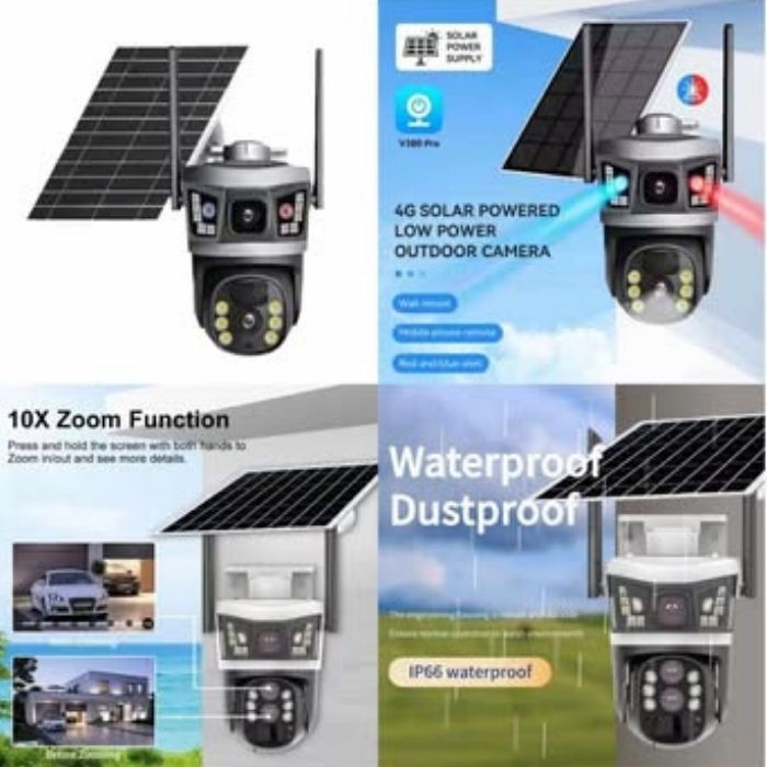 Ηλιακή Ασύρματη Κάμερα Ασφαλείας με Λειτουργία Zoom x10 & IP66 Ηλιακή Ασύρματη Κάμερα Ασφαλείας με Λειτουργία Zoom x10 & IP66