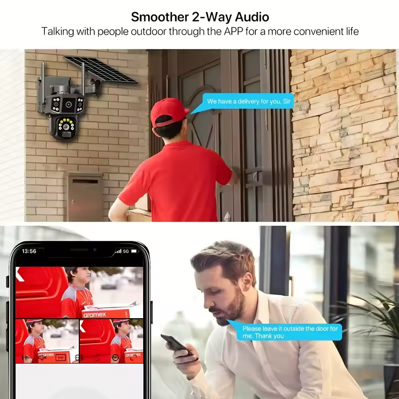 Ηλιακή Ασύρματη Κάμερα Ασφαλείας με SIM & Αμφίδρομη Επικοινωνία – Full HD, Αδιάβροχη IP65 Ηλιακή Ασύρματη Κάμερα Ασφαλείας με SIM & Αμφίδρομη Επικοινωνία – Full HD, Αδιάβροχη IP65