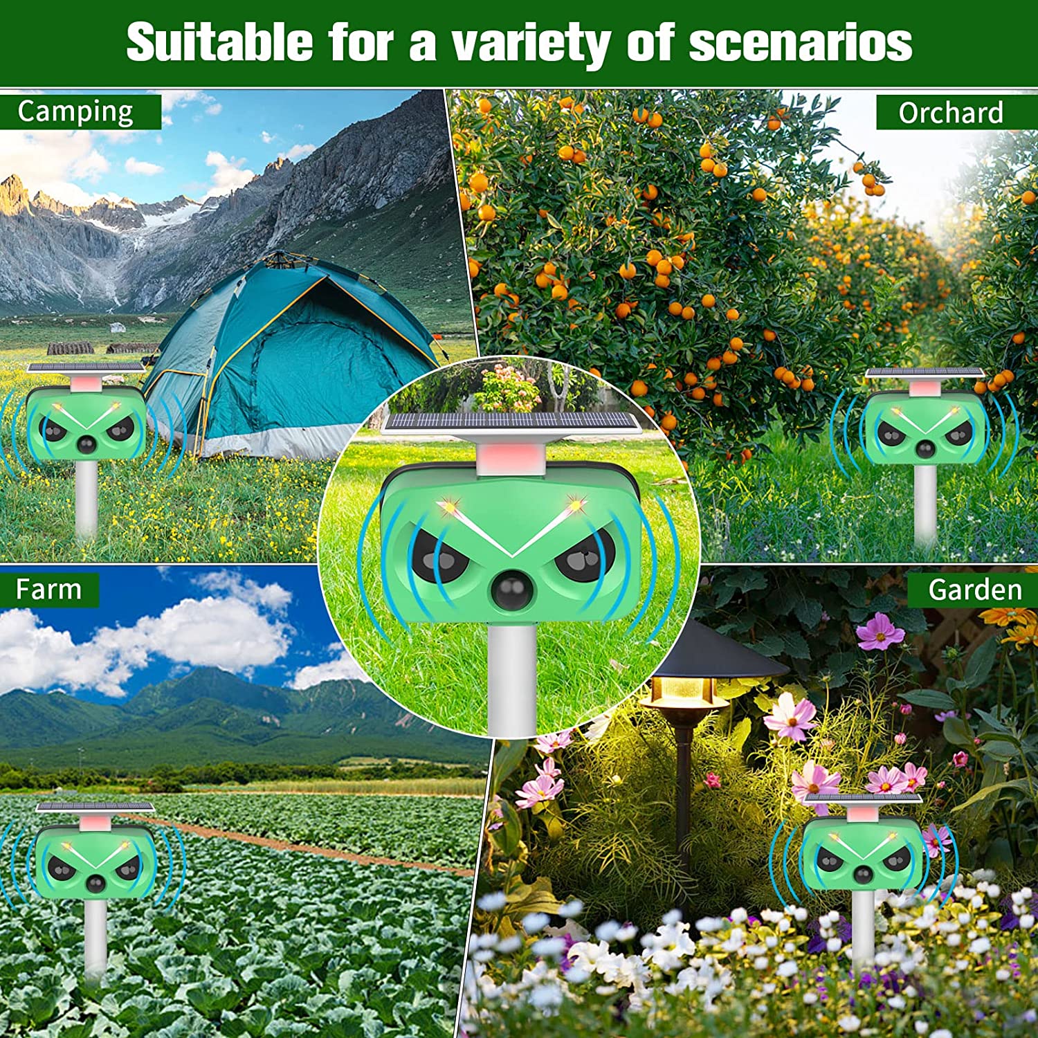 Ηλιακό Επαναφορτιζόμενο USB Απωθητικό Πουλιών και Μικρών Ζώων με Υπέρηχο, Φλας και Ηχογραφημένους Ήχους με Μορφή Πουλιού Ηλιακό Επαναφορτιζόμενο USB Απωθητικό Πουλιών και Μικρών Ζώων με Υπέρηχο, Φλας και Ηχογραφημένους Ήχους με Μορφή Πουλιού