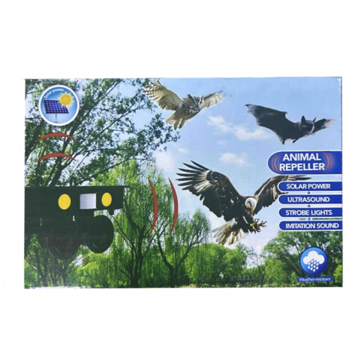 Ηλιακό Απωθητικό Ζώων με Υπερήχους και PIR Sensor Εξωτερικού Χώρου Ηλιακό Απωθητικό Ζώων με Υπερήχους και PIR Sensor Εξωτερικού Χώρου