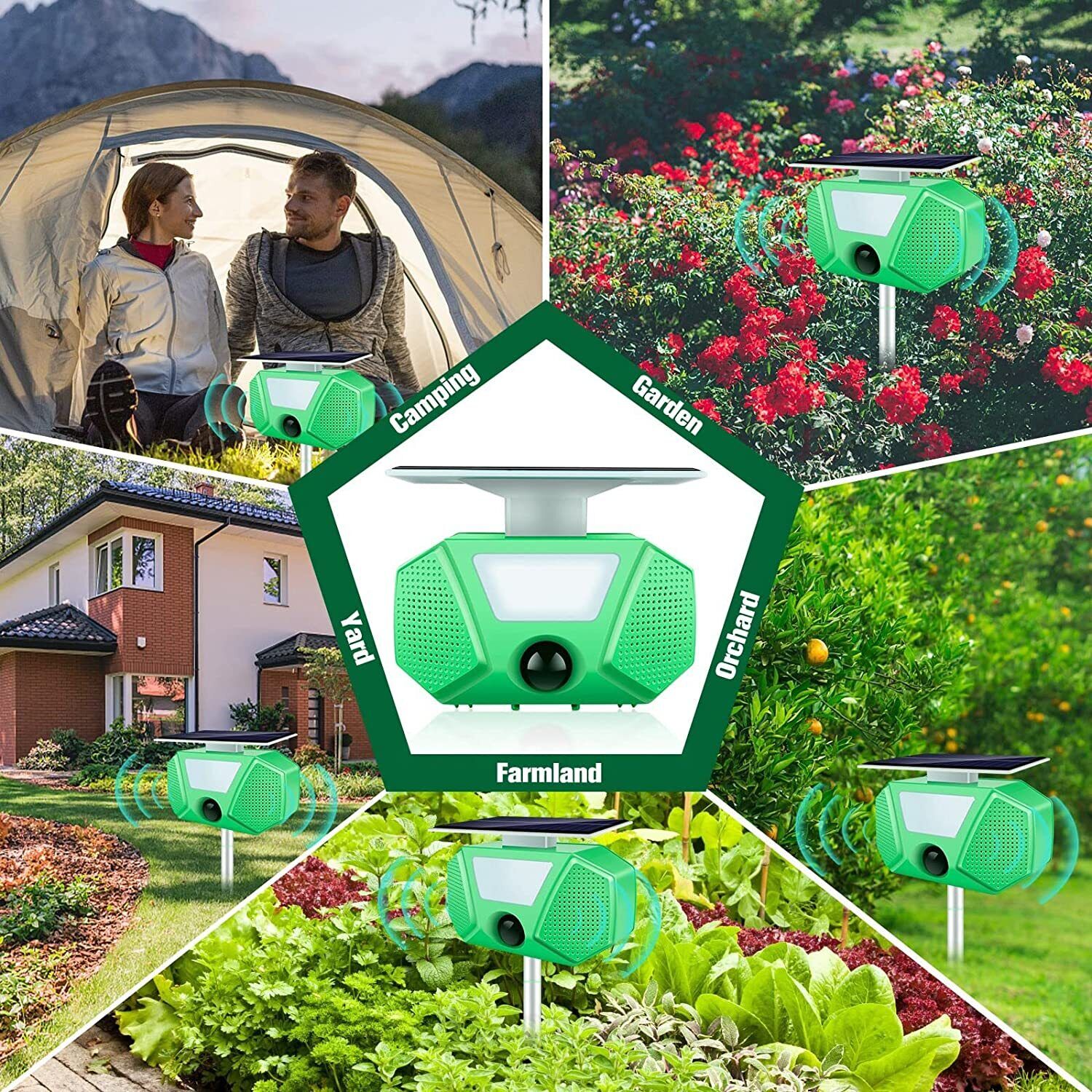 Ηλιακό Επαναφορτιζόμενο USB Απωθητικό Πουλιών και Μικρών Ζώων με Υπέρηχο, Φλας και Ηχογραφημένους Ήχου Ηλιακό Επαναφορτιζόμενο USB Απωθητικό Πουλιών και Μικρών Ζώων με Υπέρηχο, Φλας και Ηχογραφημένους Ήχου