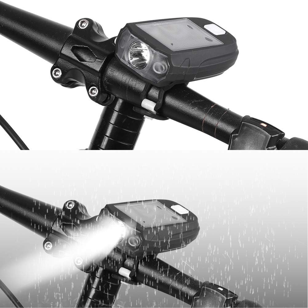Ηλιακό Εμπρόσθιο Φως Ποδηλάτου 600 lm - Επαναφορτιζόμενο και με USB Ηλιακό Εμπρόσθιο Φως Ποδηλάτου 600 lm - Επαναφορτιζόμενο και με USB