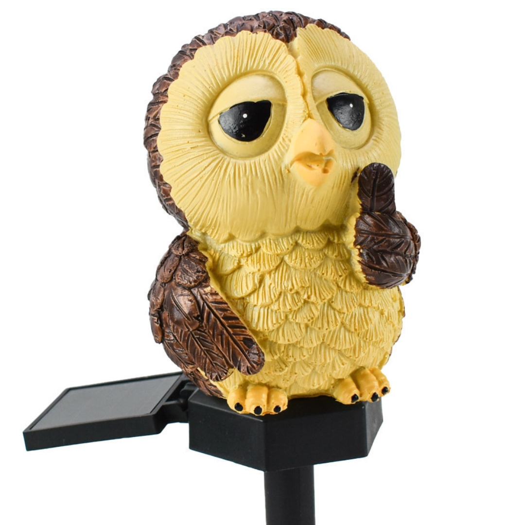 Ηλιακό Φωτιστικό LED Κουκουβάγια για Εξωτερικούς Χώρους με Θερμό Λευκό Φως Ηλιακό Φωτιστικό LED Κουκουβάγια για Εξωτερικούς Χώρους με Θερμό Λευκό Φως