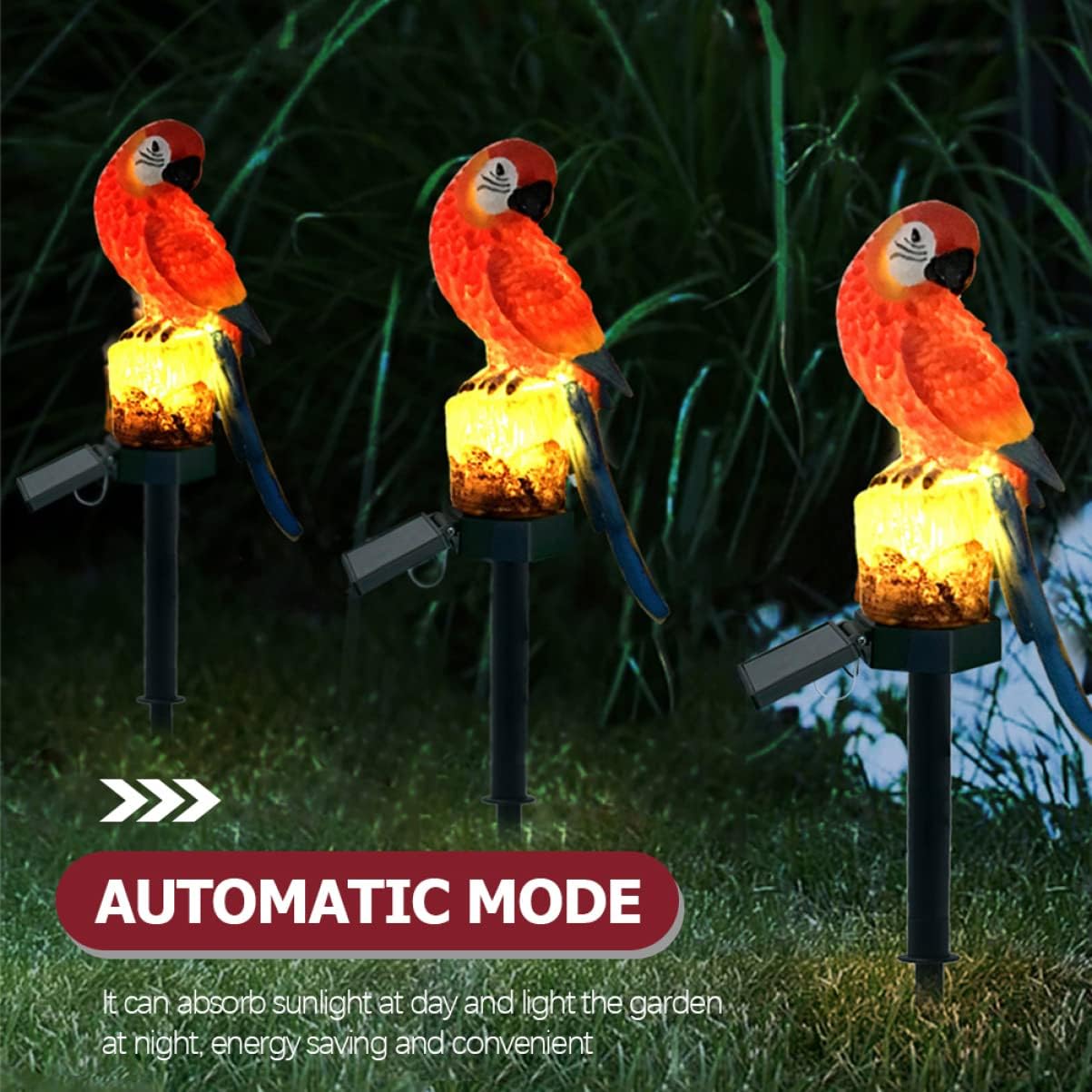 Ηλιακό Φωτιστικό LED Παπαγάλος για Εξωτερικούς Χώρους με Θερμό Λευκό Φως Ηλιακό Φωτιστικό LED Παπαγάλος για Εξωτερικούς Χώρους με Θερμό Λευκό Φως