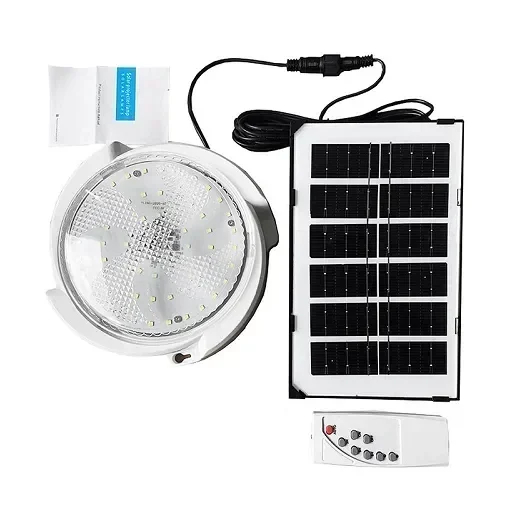 Ηλιακό Φωτιστικό Οροφής με Πάνελ και Τηλεχειριστήριο 90W για Χώρους 80-100 τμ Λευκό Ηλιακό Φωτιστικό Οροφής με Πάνελ και Τηλεχειριστήριο 90W για Χώρους 80-100 τμ Λευκό