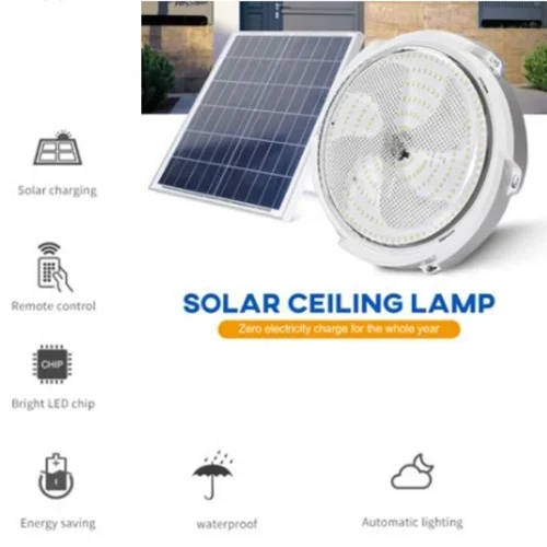 Ηλιακό Φωτιστικό Οροφής με Τηλεχειριστήριο 180W GDSUPER Λευκό Ηλιακό Φωτιστικό Οροφής με Τηλεχειριστήριο 180W GDSUPER Λευκό