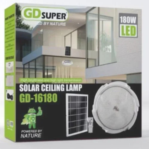 Ηλιακό Φωτιστικό Οροφής με Τηλεχειριστήριο 180W GDSUPER Λευκό Ηλιακό Φωτιστικό Οροφής με Τηλεχειριστήριο 180W GDSUPER Λευκό