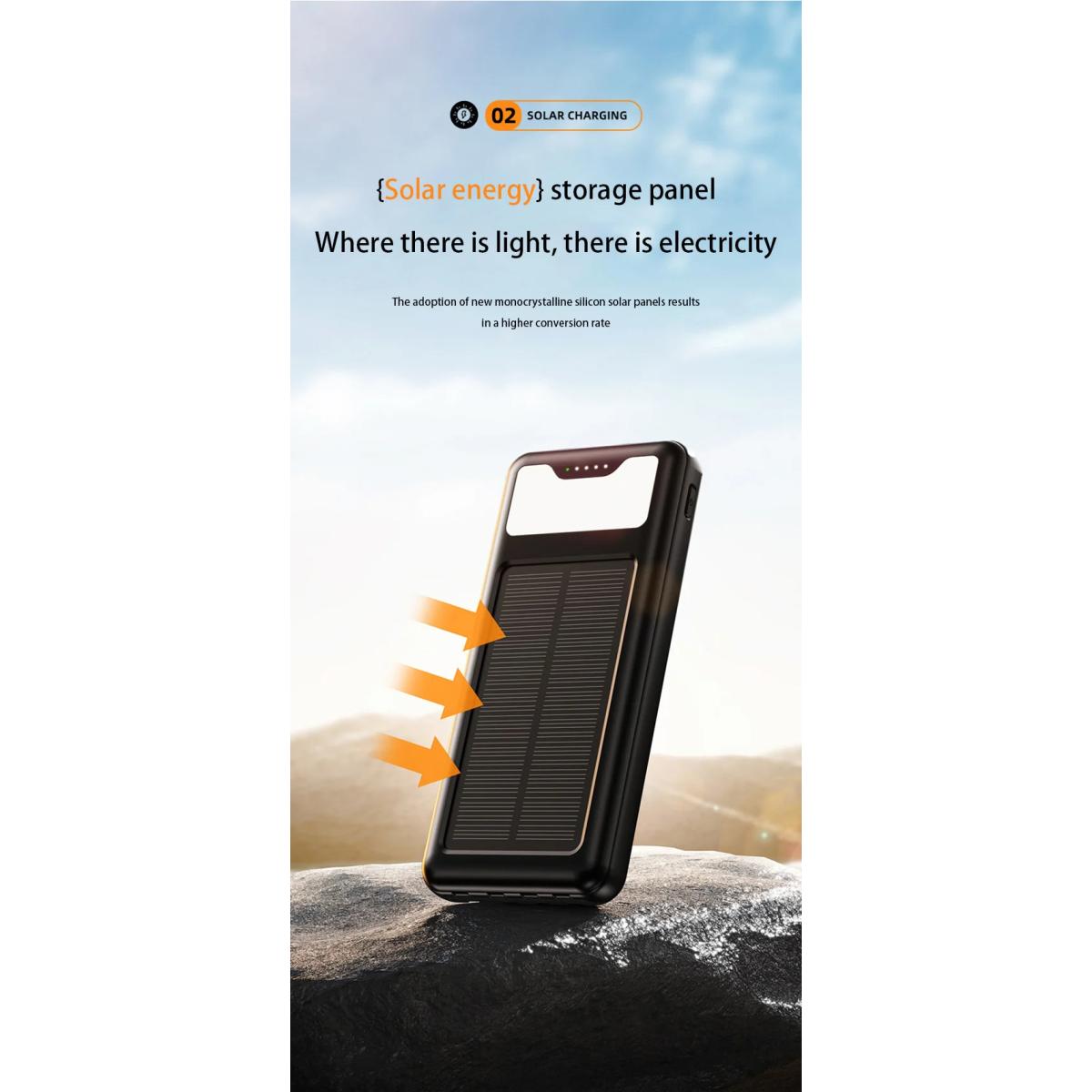 Ηλιακό Power Bank 12000mAh με 4 Ενσωματωμένα Καλώδια & LED Φακό ANDOWL Q-DC79 Ηλιακό Power Bank 12000mAh με 4 Ενσωματωμένα Καλώδια & LED Φακό ANDOWL Q-DC79