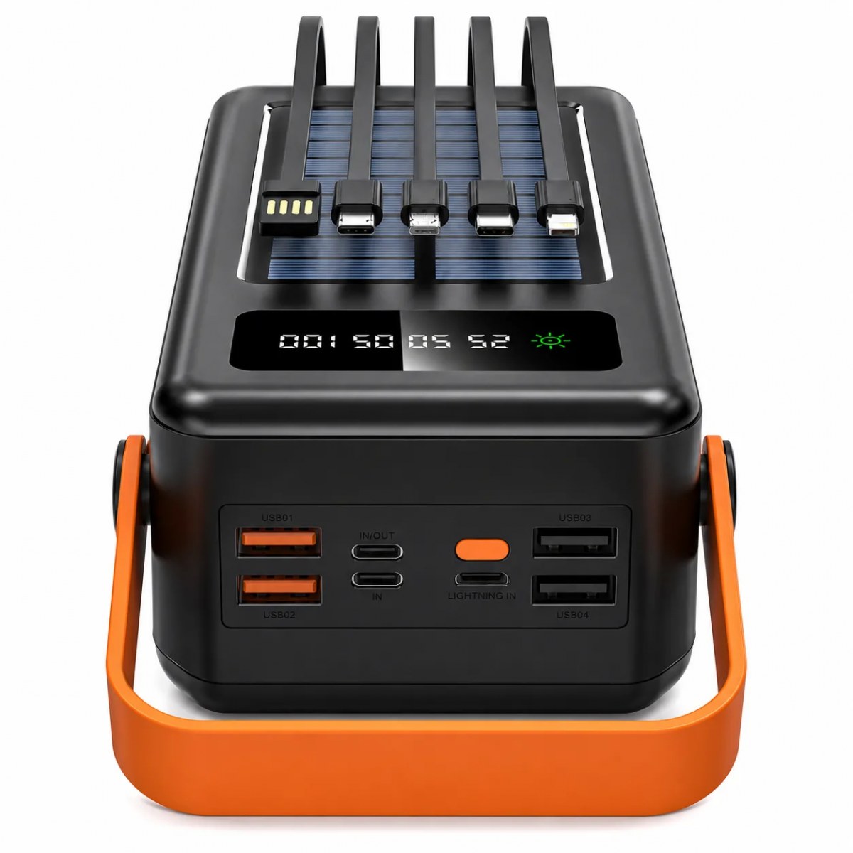 Ηλιακό Power Bank TR-957 40.000mAh – Ενέργεια Παντού | Με 4 Ενσωματωμένα Καλώδια, Οθόνη LCD, Φακό LED, Γρήγορη Φόρτιση 2.1A Ηλιακό Power Bank TR-957 40.000mAh – Ενέργεια Παντού | Με 4 Ενσωματωμένα Καλώδια, Οθόνη LCD, Φακό LED, Γρήγορη Φόρτιση 2.1A