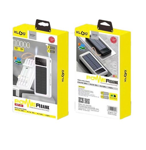 Ηλιακό PowerBank KLGO - Φορητή Μπαταρία Φορτιστής 10000 mAh Ηλιακό Πάνελ - Solar Power Bank Λευκό Ηλιακό PowerBank KLGO - Φορητή Μπαταρία Φορτιστής 10000 mAh Ηλιακό Πάνελ - Solar Power Bank Λευκό