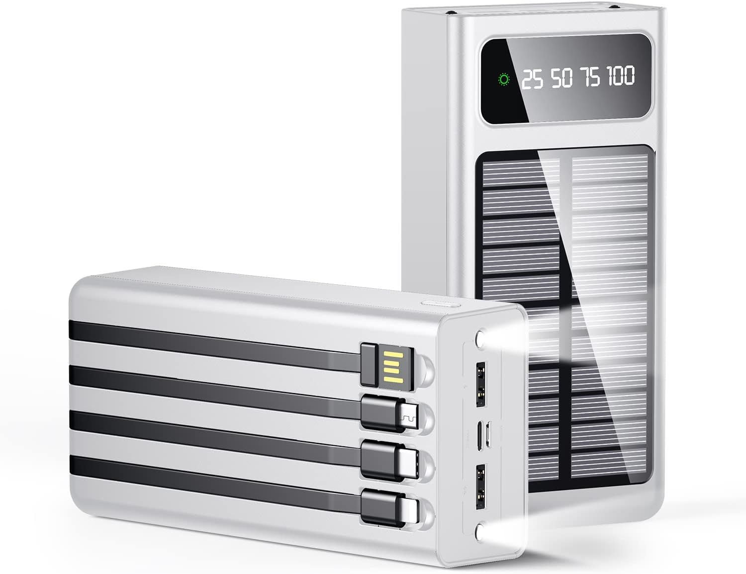 Ηλιακό PowerBank KLGO - Φορητή Μπαταρία Φορτιστής 10000 mAh Ηλιακό Πάνελ - Solar Power Bank Λευκό Ηλιακό PowerBank KLGO - Φορητή Μπαταρία Φορτιστής 10000 mAh Ηλιακό Πάνελ - Solar Power Bank Λευκό