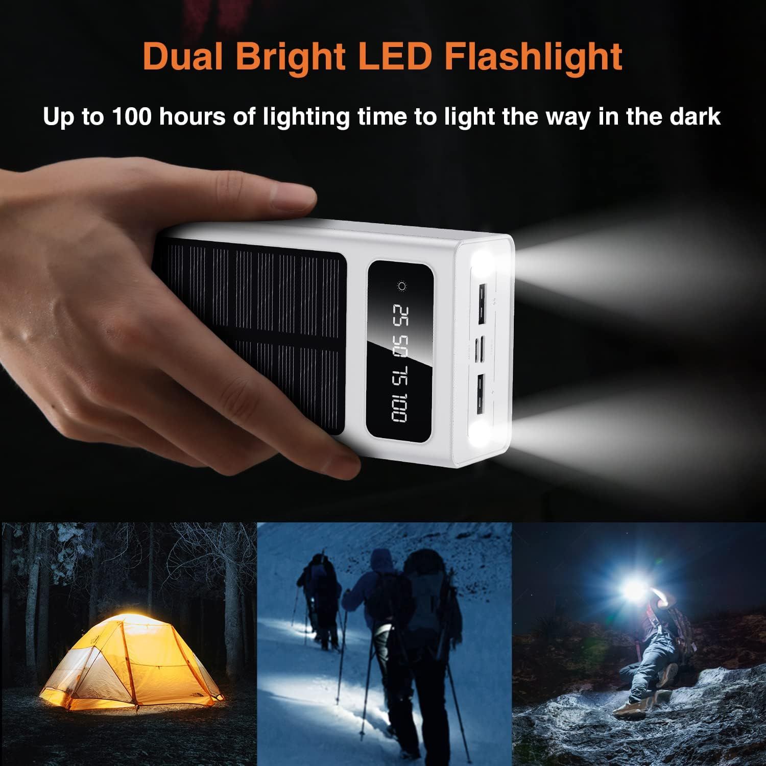 Ηλιακό PowerBank KLGO - Φορητή Μπαταρία Φορτιστής 10000 mAh Ηλιακό Πάνελ - Solar Power Bank Λευκό Ηλιακό PowerBank KLGO - Φορητή Μπαταρία Φορτιστής 10000 mAh Ηλιακό Πάνελ - Solar Power Bank Λευκό