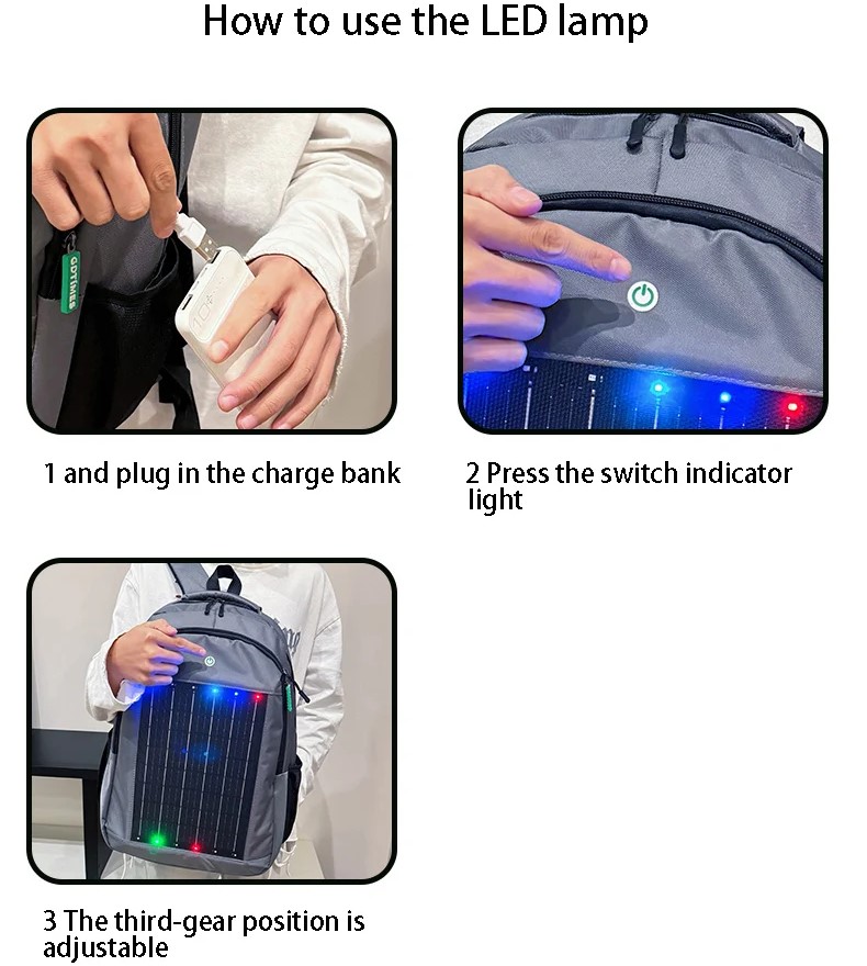 Ηλιακό Σακίδιο Πλάτης 12W με USB - Solar Backpack Ηλιακό Σακίδιο Πλάτης 12W με USB - Solar Backpack