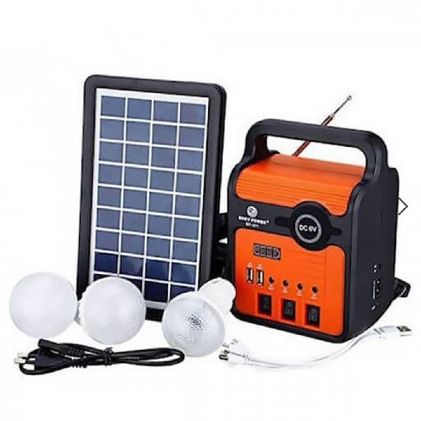 Ηλιακό Σύστημα Φωτισμού με Ραδιόφωνο – Bluetooth – Πάνελ – Power Bank -3 Λάμπες Φωτισμού Ηλιακό Σύστημα Φωτισμού με Ραδιόφωνο – Bluetooth – Πάνελ – Power Bank -3 Λάμπες Φωτισμού