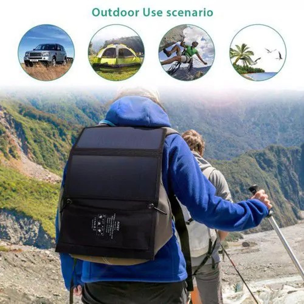 Ηλιακός Αναδιπλούμενος Αυτόνομος Φορτιστής 15W για Κινητά & Συσκευές με 2 Θύρες USB 2.1A Ηλιακός Αναδιπλούμενος Αυτόνομος Φορτιστής 15W για Κινητά & Συσκευές με 2 Θύρες USB 2.1A