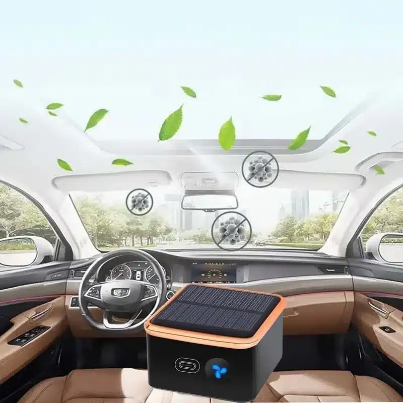 Ηλιακός Καθαριστής Αέρα Αυτοκινήτου με HEPA και Όζον USB Μαύρο Χρυσό Ηλιακός Καθαριστής Αέρα Αυτοκινήτου με HEPA και Όζον USB Μαύρο Χρυσό