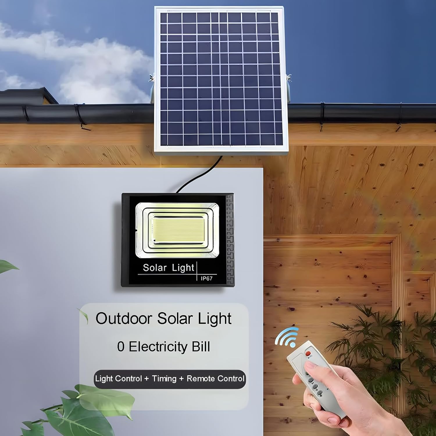 Ηλιακός Προβολέας LED 200W - Ψυχρό Λευκού Φωτισμού 6500K με Τηλεχειριστήριο FOYU Ηλιακός Προβολέας LED 200W - Ψυχρό Λευκού Φωτισμού 6500K με Τηλεχειριστήριο FOYU