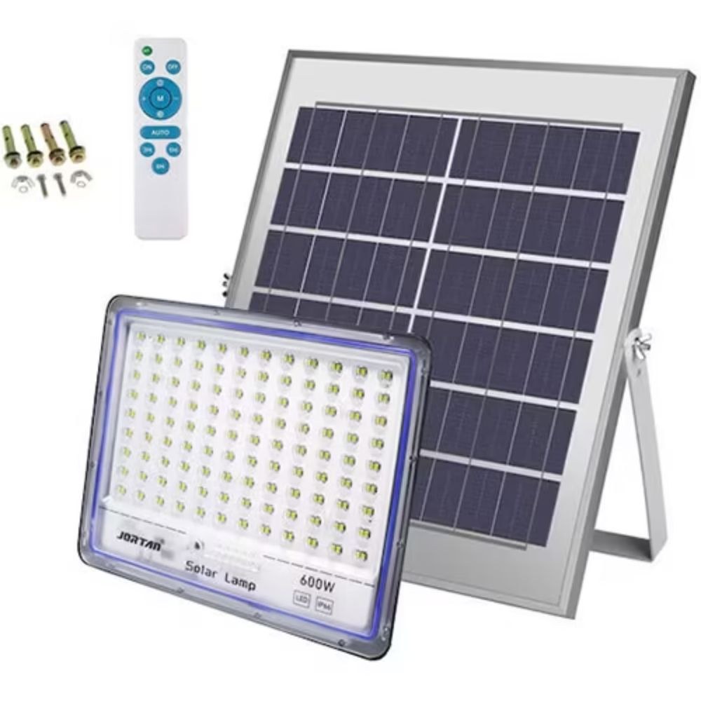 Ηλιακός Προβολέας LED Jortan 600W με Τηλεχειριστήριο IP66 Αδιάβροχος, Ψυχρό Λευκό Φως Ηλιακός Προβολέας LED Jortan 600W με Τηλεχειριστήριο IP66 Αδιάβροχος, Ψυχρό Λευκό Φως