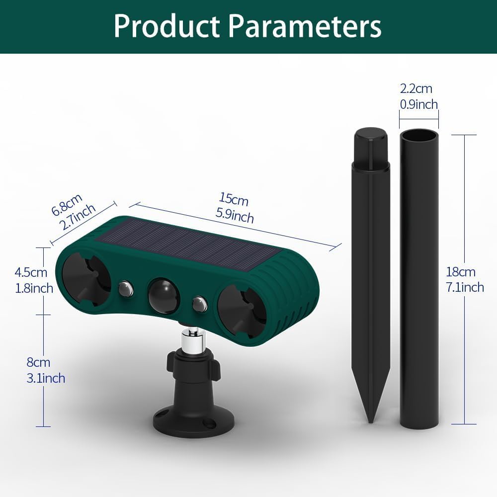 Ηλιακός Συναγερμός με Αισθητήρα Κίνησης, 2 Δυνατά Ηχεία 129 dB & Στροβοσκοπικό Κόκκινο & Μπλε Φως Ηλιακός Συναγερμός με Αισθητήρα Κίνησης, 2 Δυνατά Ηχεία 129 dB & Στροβοσκοπικό Κόκκινο & Μπλε Φως