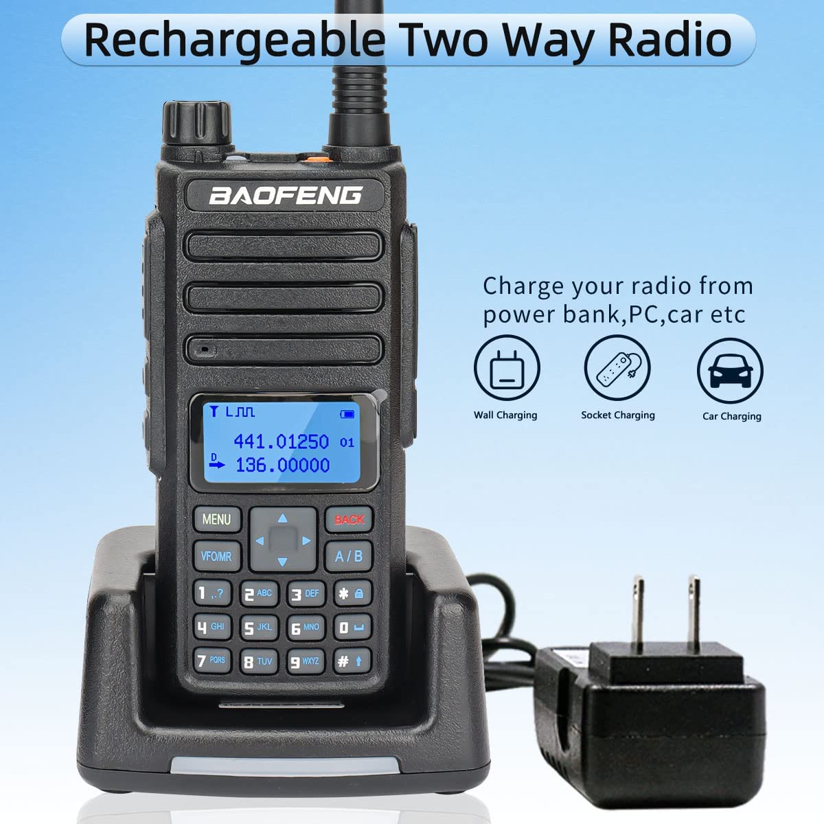 Ισχυρός Ασύρματος Πομποδέκτης 10W έως 10km UHF/VHF Dual Band 128 Κανάλια με Οθόνη, Φακό - Two Way Radio Tranceiver Ισχυρός Ασύρματος Πομποδέκτης 10W έως 10km UHF/VHF Dual Band 128 Κανάλια με Οθόνη, Φακό - Two Way Radio Tranceiver