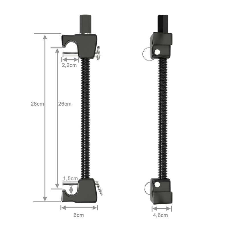Σετ Εξωλκείς Συμπίεσης & Ανάρτησης Ελατηρίων Αμορτισέρ 260mm 2 τμχ σε Βαλιτσάκι Μεταφοράς