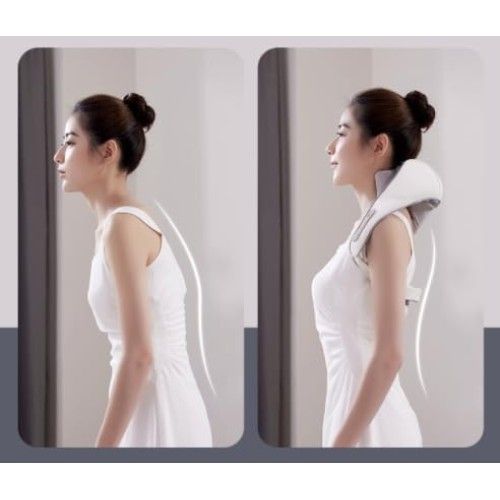Συσκευή Μασάζ Shiatsu με Χειρολαβές για Λαιμό Πλάτη Ώμους Πόδια με 2 Επιλογές Έντασης & Θερμότητα Λευκό Συσκευή Μασάζ Shiatsu με Χειρολαβές για Λαιμό Πλάτη Ώμους Πόδια με 2 Επιλογές Έντασης & Θερμότητα Λευκό