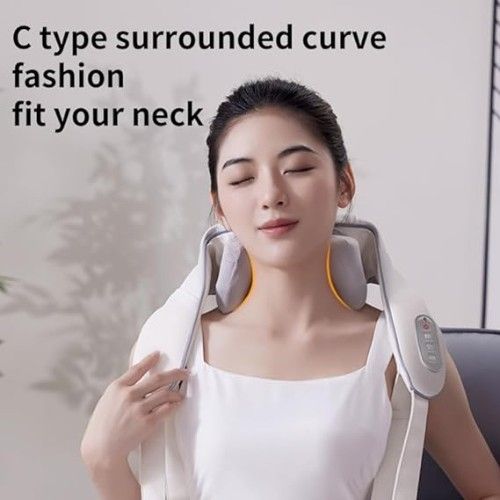 Συσκευή Μασάζ Shiatsu με Χειρολαβές για Λαιμό Πλάτη Ώμους Πόδια με 2 Επιλογές Έντασης & Θερμότητα Λευκό Συσκευή Μασάζ Shiatsu με Χειρολαβές για Λαιμό Πλάτη Ώμους Πόδια με 2 Επιλογές Έντασης & Θερμότητα Λευκό