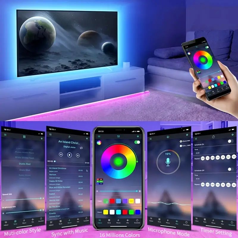 Έξυπνη Ταινία LED 5m Wifi με App Κινητού RGB Φωτορυθμικό Rixme 5050 USB 2.4GHz & Ασύρματο Χειριστήριο - Αυτοκόλλητος Ατμοσφαιρικός Φωτισμός Έξυπνη Ταινία LED 5m Wifi με App Κινητού RGB Φωτορυθμικό Rixme 5050 USB 2.4GHz & Ασύρματο Χειριστήριο - Αυτοκόλλητος Ατμοσφαιρικός Φωτισμός