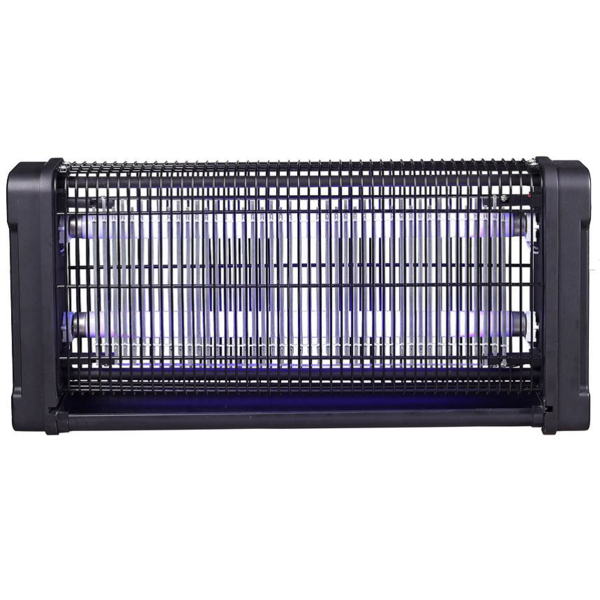 Ηλεκτρική Παγίδα Εντόμων με Λάμπες 2x8w, Αφαιρούμενο Δίσκο και Αλυσίδα για Κρέμασμα Μαύρο