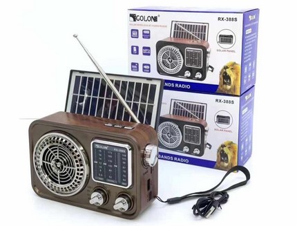 Retro Φορητό Ραδιόφωνο με Ηλιακό πάνελ και Θύρα Type-C