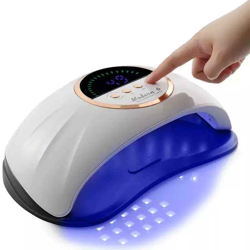 Επαγγελματικό Φουρνάκι Νυχιών UV LED 150W με Χρονοδιακόπτη και Αισθητήρα Κίνησης Λευκό