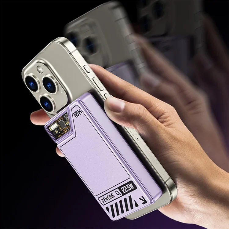 Power Bank Γρήγορης Φόρτισης & Μαγνητικής Φόρτισης 10000mAh 15W με 1 Θύρα Type-C & 1 Θύρα USB- Wekome