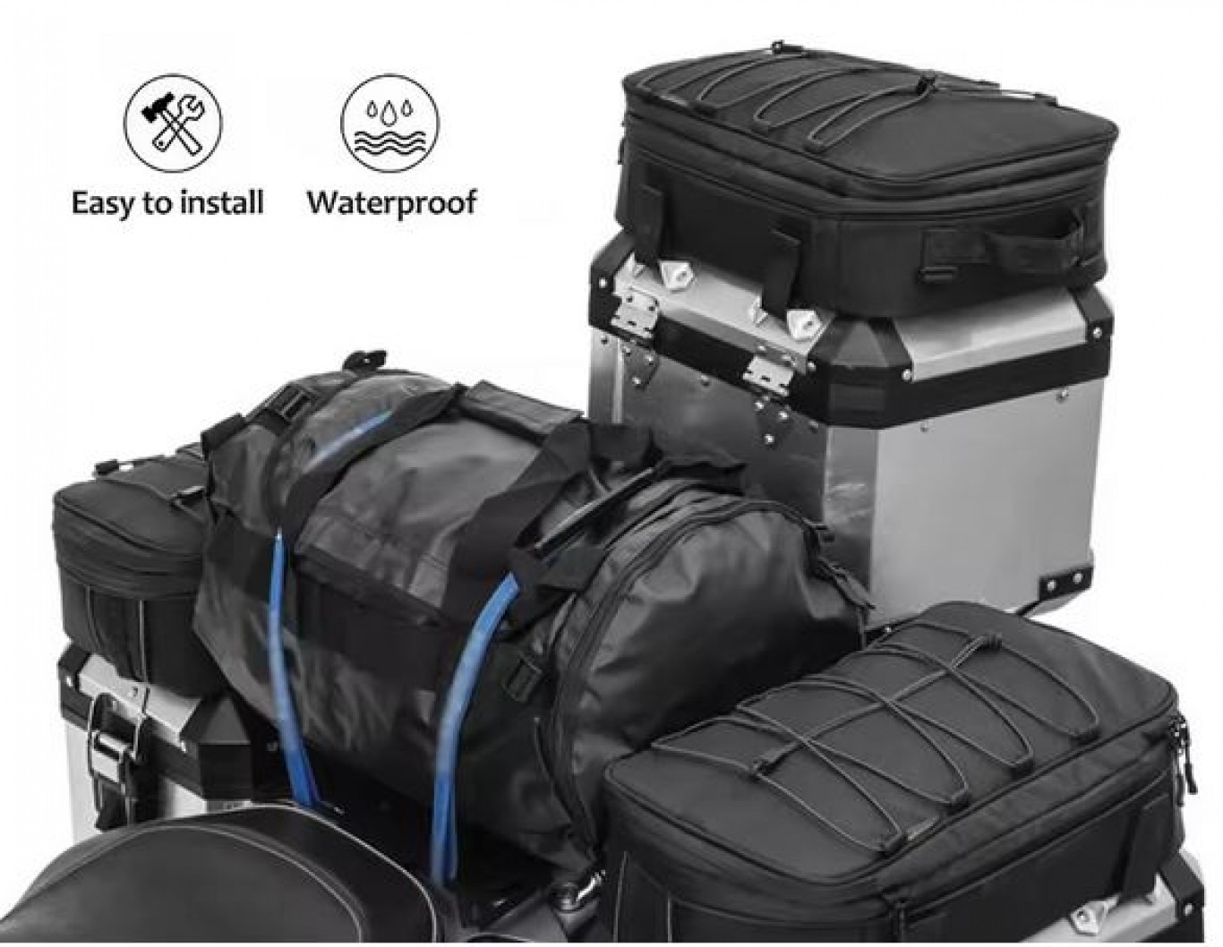 Σετ 3 Τεμαχίων Τσάντες Αποσκευών για BMW R1200GS - R1250GS LC Adventure - F750GS - F850GS – Αδιάβροχες, Επεκτάσιμες έως 20L, με Ανακλαστικά και Κάλυμμα Σετ 3 Τεμαχίων Τσάντες Αποσκευών για BMW R1200GS - R1250GS LC Adventure - F750GS - F850GS – Αδιάβροχες, Επεκτάσιμες έως 20L, με Ανακλαστικά και Κάλυμμα