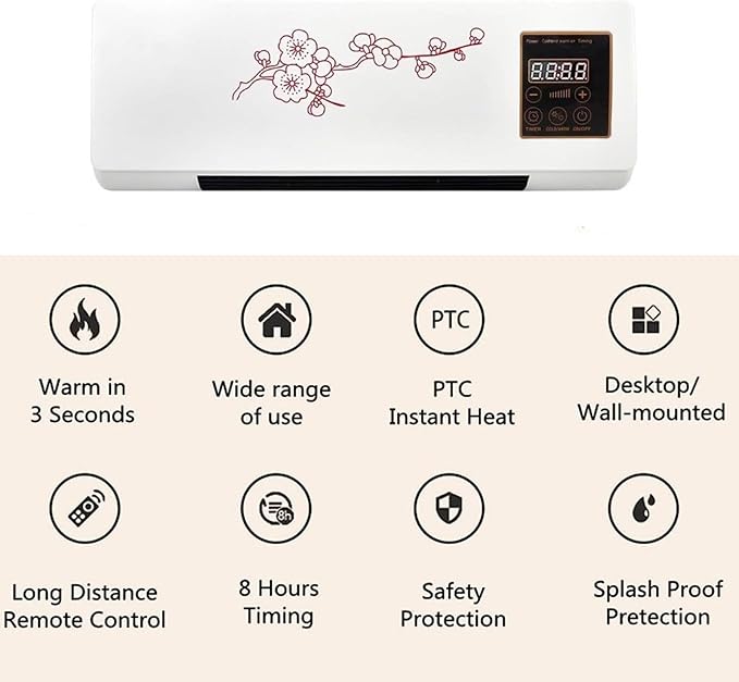 Επιτοίχιο Κλιματιστικό 2 σε 1 2000W με Τηλεχειριστήριο – Θέρμανση και Ψύξη PTC Επιτοίχιο Κλιματιστικό 2 σε 1 2000W με Τηλεχειριστήριο – Θέρμανση και Ψύξη PTC