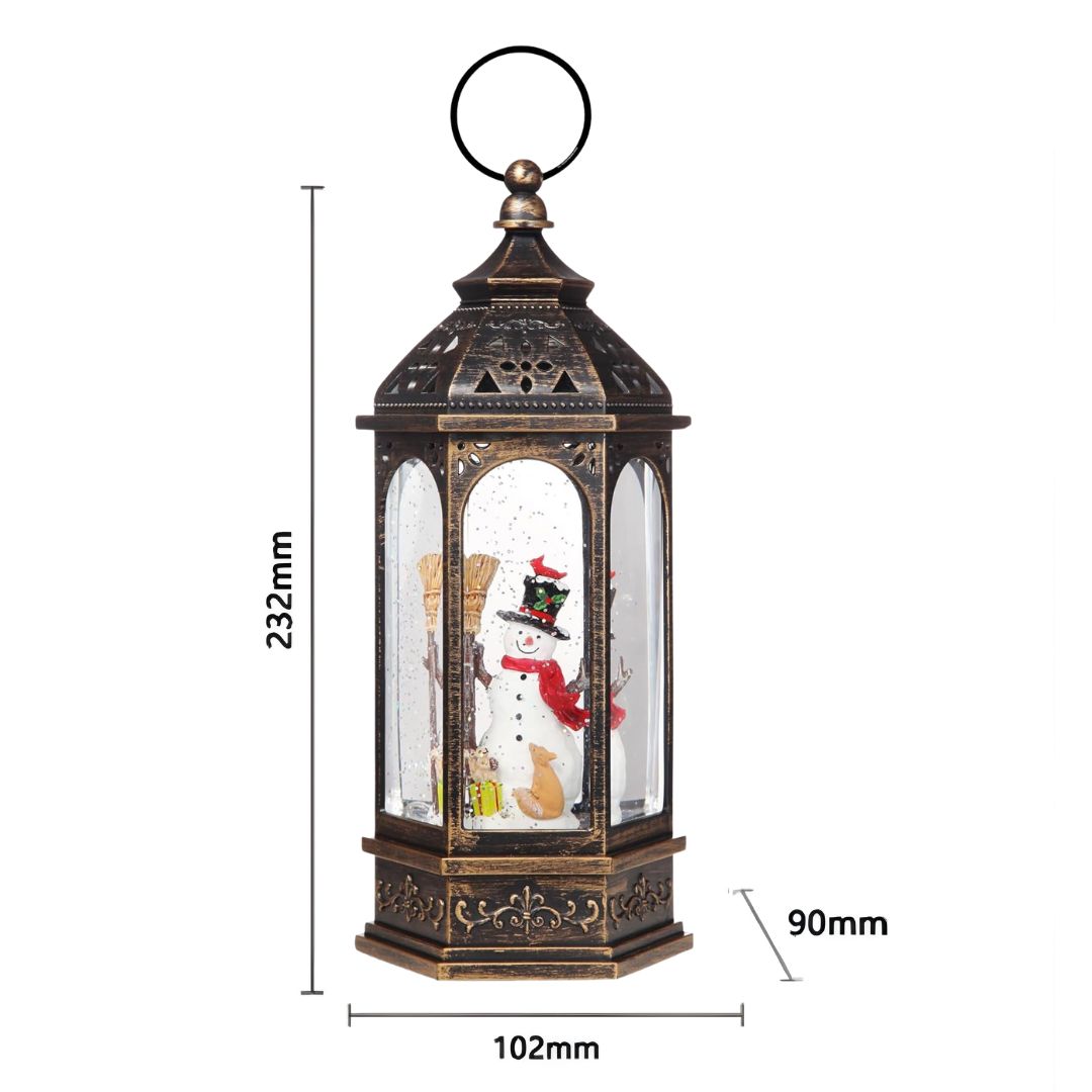 Χριστουγεννιάτικο Διακοσμητικό Φωτιζόμενο Φανάρι με Χιονάνθρωπο & Κινούμενο Χιόνι 23.2 x 10.2 x 9cm Χριστουγεννιάτικο Διακοσμητικό Φωτιζόμενο Φανάρι με Χιονάνθρωπο & Κινούμενο Χιόνι 23.2 x 10.2 x 9cm