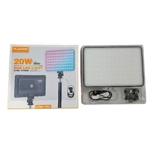 Επαναφορτιζόμενο LED RGB Φωτιστικό Φωτογράφισης 20W U480 Μαύρο – Φωτισμός για Βίντεο & Μακιγιάζ Επαναφορτιζόμενο LED RGB Φωτιστικό Φωτογράφισης 20W U480 Μαύρο – Φωτισμός για Βίντεο & Μακιγιάζ