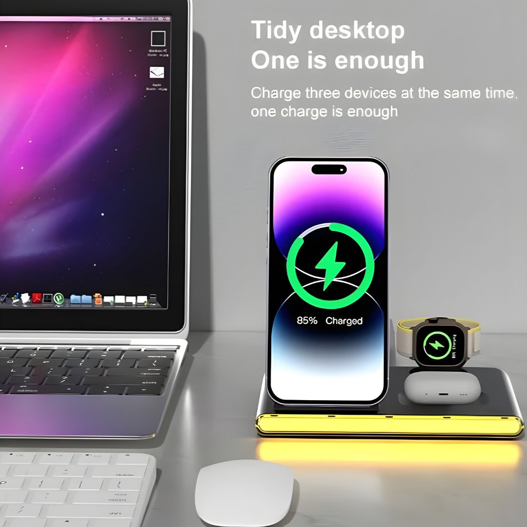 4 σε 1 Ασύρματος Μαγνητικός Φορτιστής 30W & Θύρα PD - Andowl 4 σε 1 Ασύρματος Μαγνητικός Φορτιστής 30W & Θύρα PD - Andowl