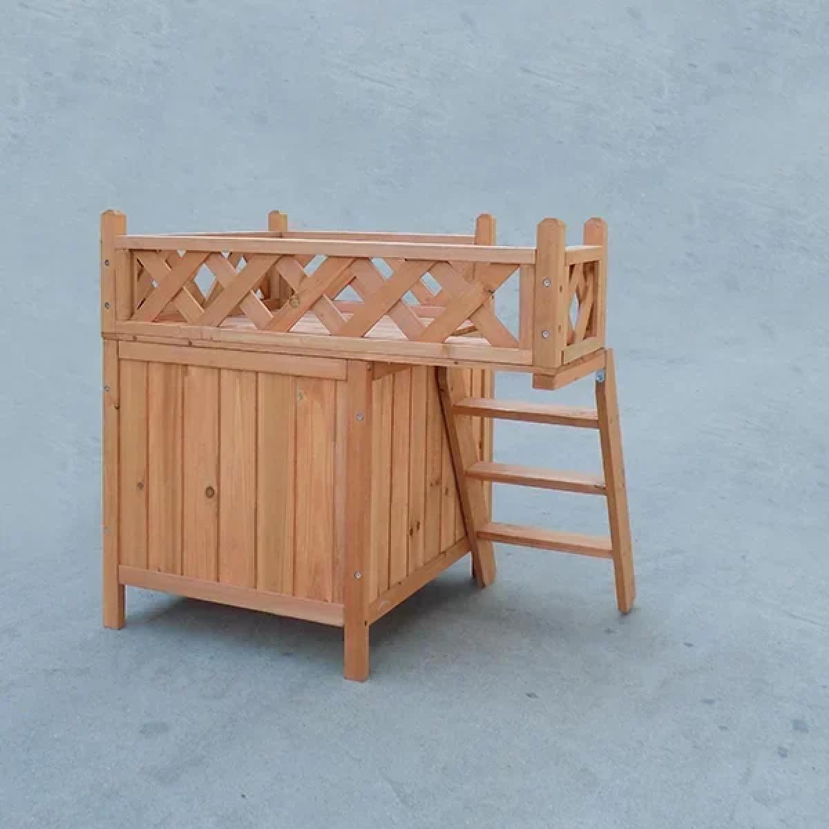 Ξύλινο Σπιτάκι για Γάτες & Μικρούς Σκύλους με Σκάλα και Μπαλκόνι - 73x53x66 cm - Nobleza Ξύλινο Σπιτάκι για Γάτες & Μικρούς Σκύλους με Σκάλα και Μπαλκόνι - 73x53x66 cm - Nobleza