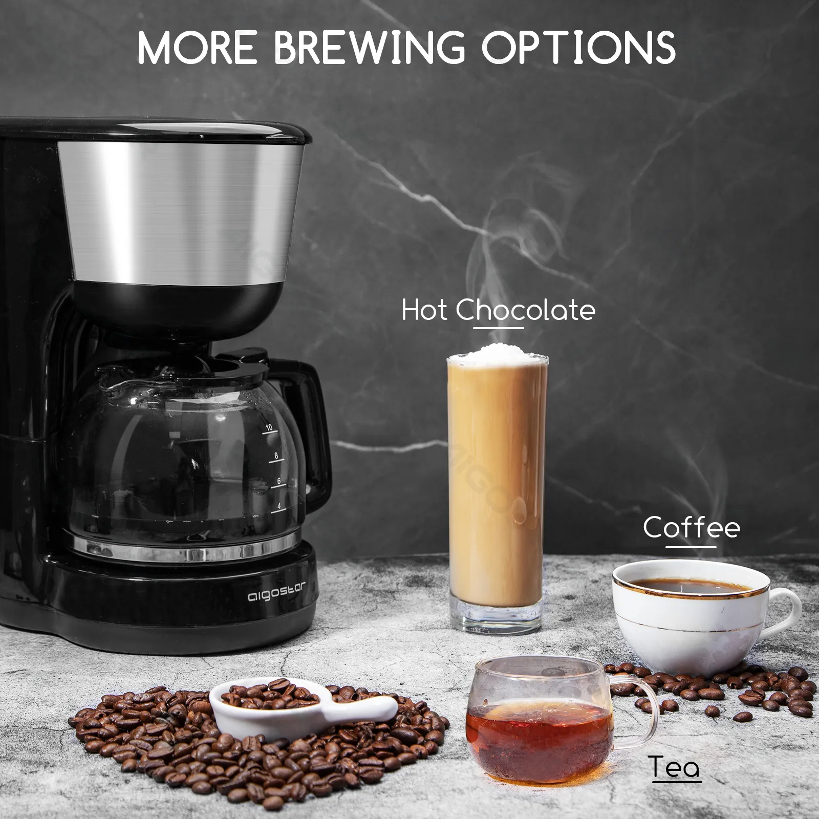 Καφετιέρα Φίλτρου 1000W 1.25L - Για 10 Φλιτζάνια - Aigostar Καφετιέρα Φίλτρου 1000W 1.25L - Για 10 Φλιτζάνια - Aigostar