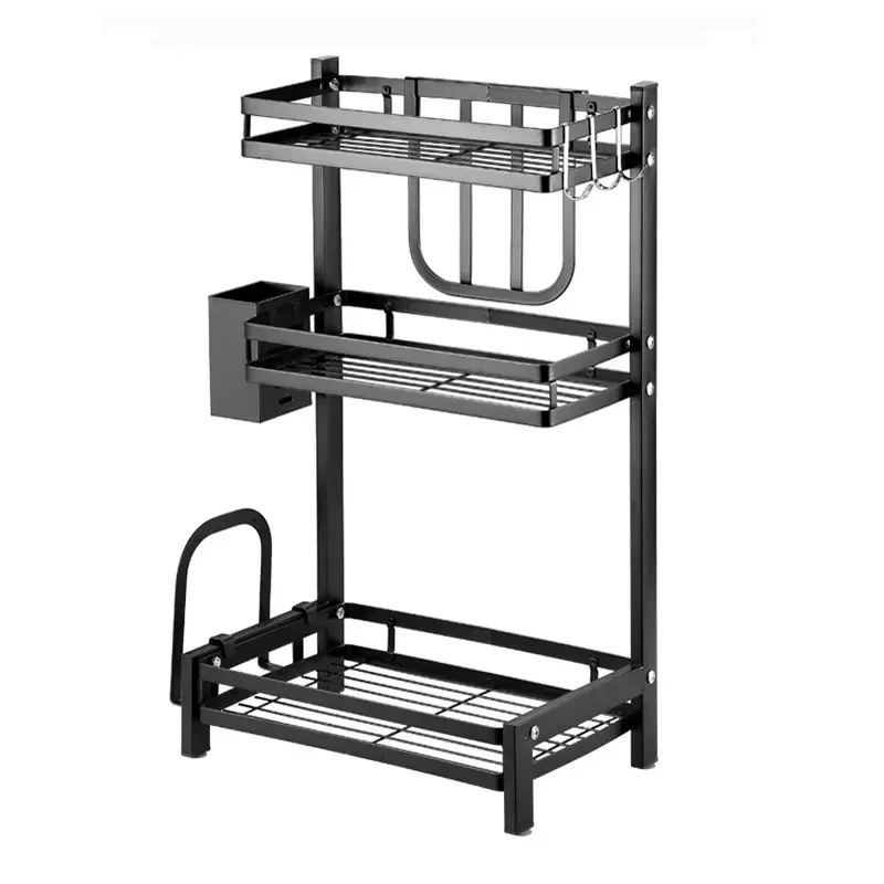 Μεταλλική Ραφιέρα Κουζίνας 3 Επιπέδων για Οργάνωση Μπαχαρικών & Βασικών Υλικών Μεταλλική Ραφιέρα Κουζίνας 3 Επιπέδων για Οργάνωση Μπαχαρικών & Βασικών Υλικών