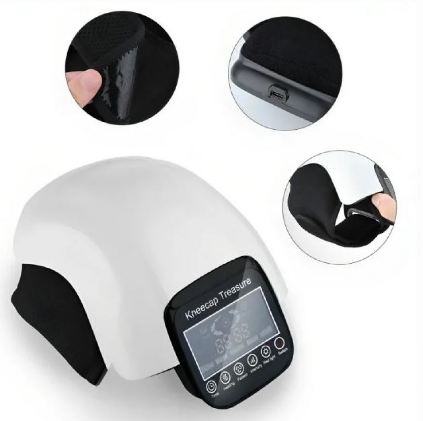 Θερμαινόμενη Συσκευή Μασάζ Γονάτου 3 σε 1 με Θερμότητα και Δόνηση 2600mAh Θερμαινόμενη Συσκευή Μασάζ Γονάτου 3 σε 1 με Θερμότητα και Δόνηση 2600mAh