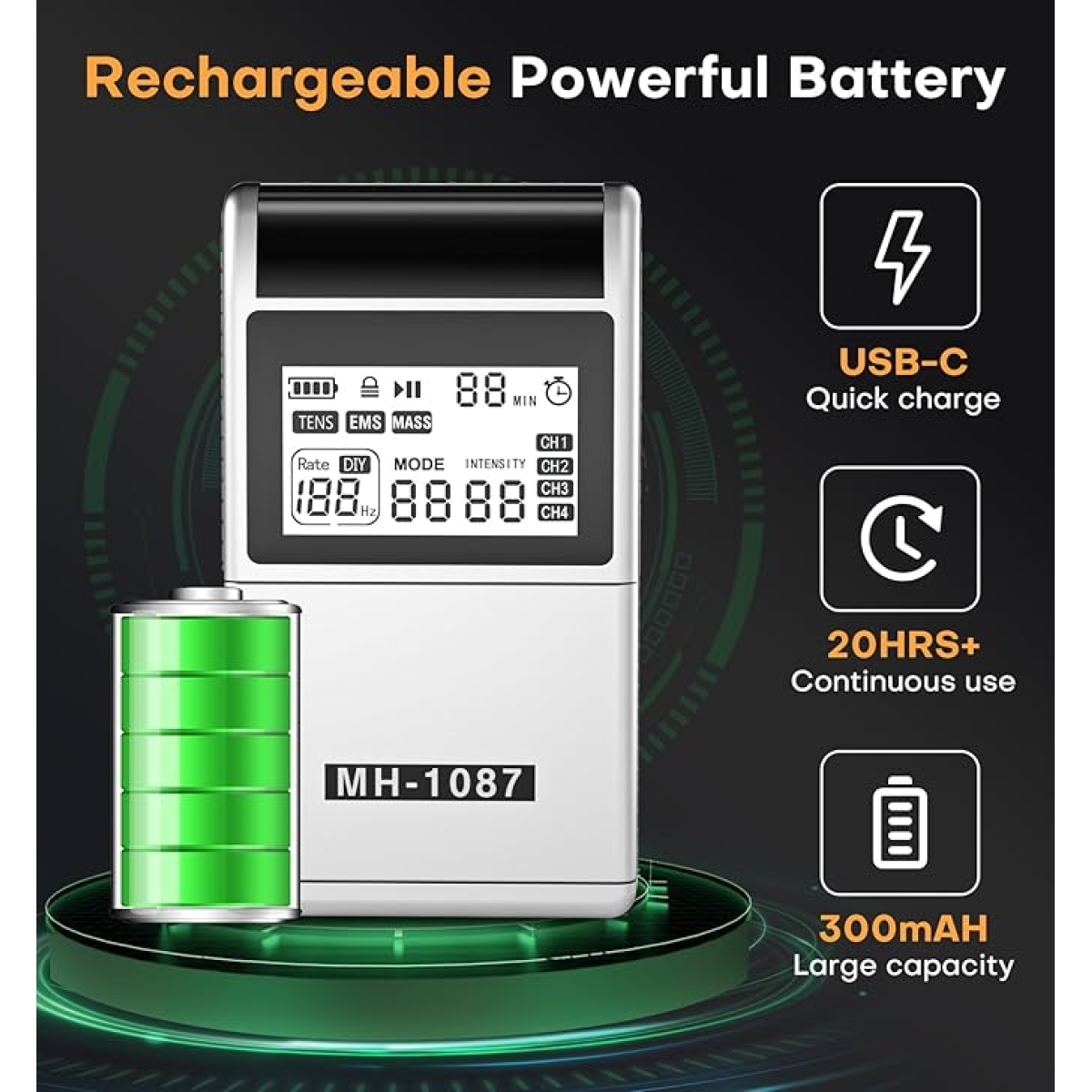 3 σε 1 Ψηφιακό Μηχάνημα Διέγερσης Μυών EMS για Πόνο, Μυϊκή Τόνωση & Χαλάρωση - 48 Λειτουργίες, 4 Κανάλια 3 σε 1 Ψηφιακό Μηχάνημα Διέγερσης Μυών EMS για Πόνο, Μυϊκή Τόνωση & Χαλάρωση - 48 Λειτουργίες, 4 Κανάλια