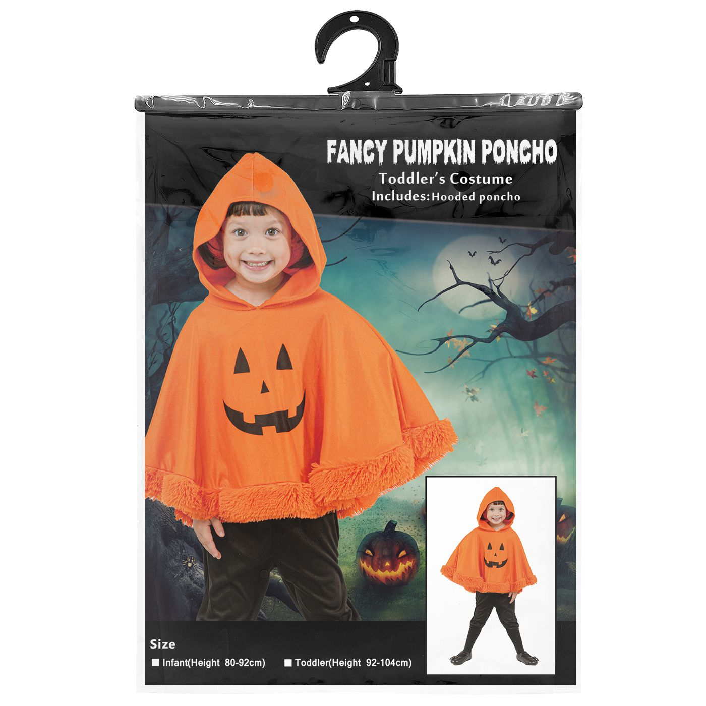 Αποκριάτικη Στολή Μπεμπέ Πόντσο Κολοκύθα Halloween Carnavalista