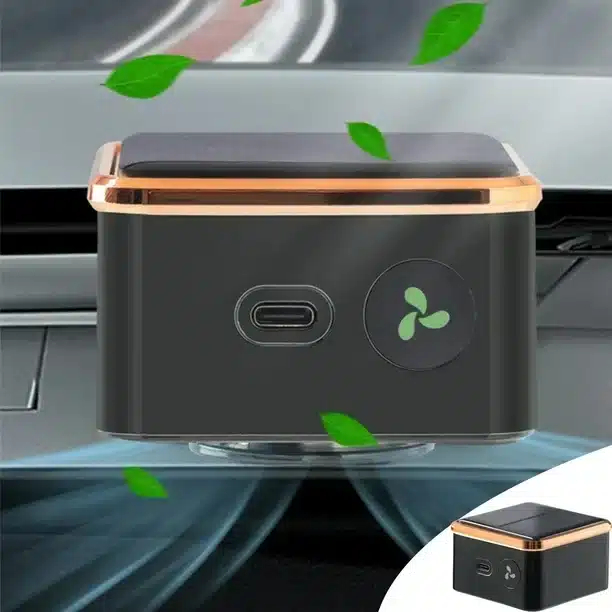 Ηλιακός Καθαριστής Αέρα Αυτοκινήτου με HEPA και Όζον USB Μαύρο Χρυσό Ηλιακός Καθαριστής Αέρα Αυτοκινήτου με HEPA και Όζον USB Μαύρο Χρυσό